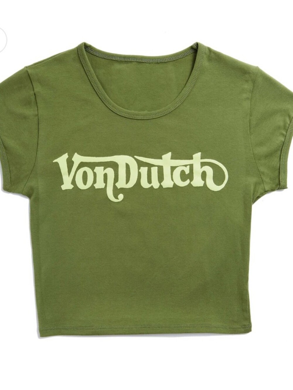 NWT Von Dutch Olive Ranch Baby Tee